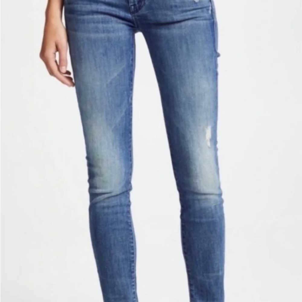 MOTHER the looker skinny jeans in graffiti girl